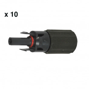 10x Ud. Conectores FV MC4 hembra 2,5/4/6mm - 1500V - mismo diametro que MC4 LC0615 - ELECSUN